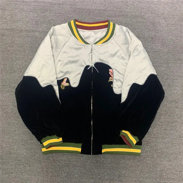 Japanese Embroidered Streetwear Baseball Jacket