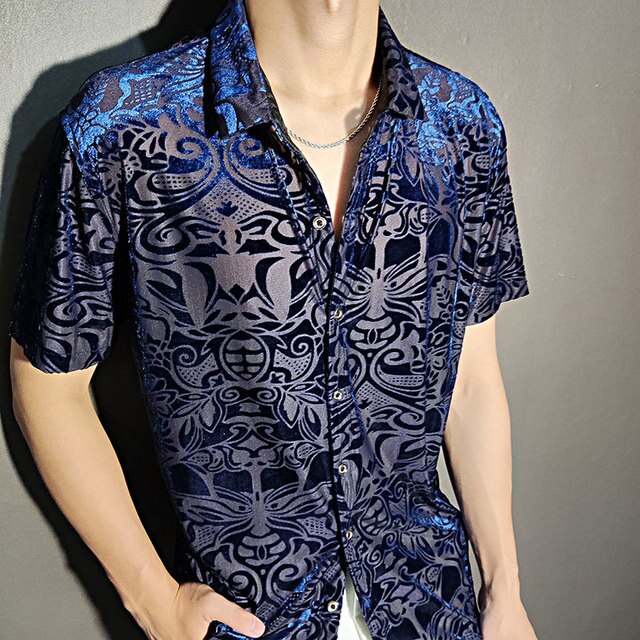 Artistic Geometric Pattern Transparent Shirt
