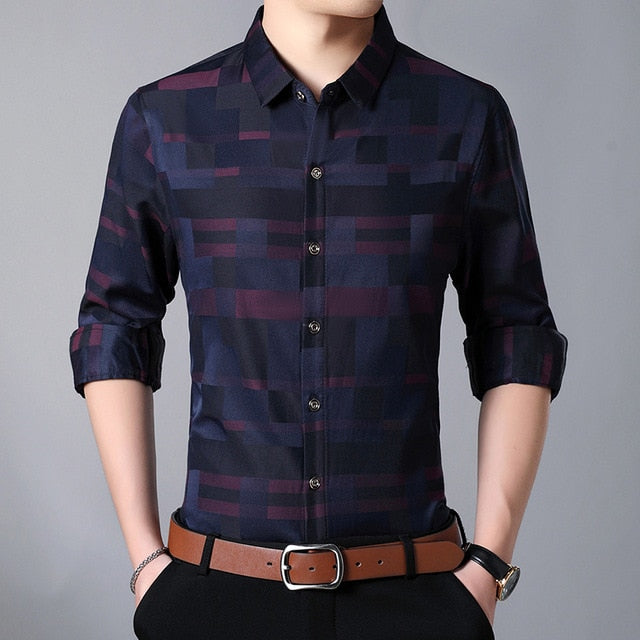 Chemises à manches longues rayées étoiles géométriques