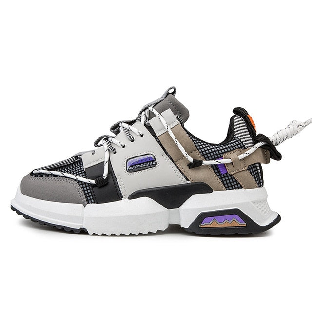 Lattice Colorful Breathable Casual Men Sneaker