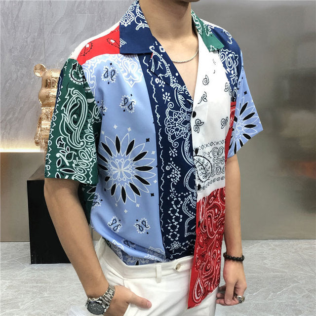 Streetwear Vintage Ethnic Print Shirt