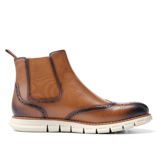 Bottes de marche légères en cuir PU marron foncé