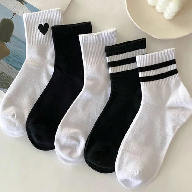 Chinese Character Letter Polyester Socks