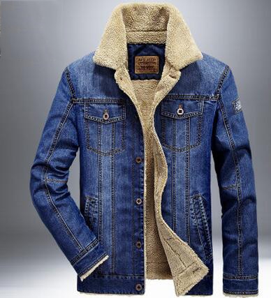 Fur Inside Long Sleeve Denim Jacket