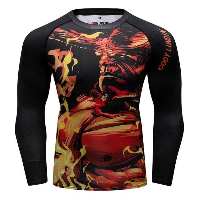 Printed Pattern Sport Men T-Shirt
