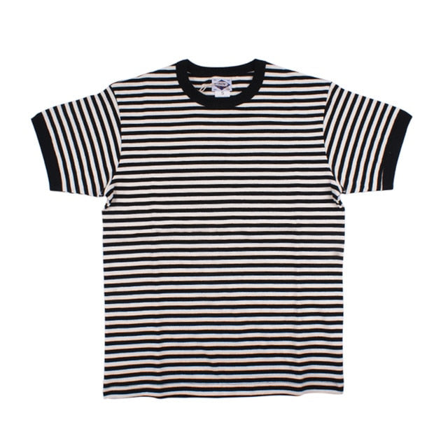 Striped O-Neck Cotton T-Shirt
