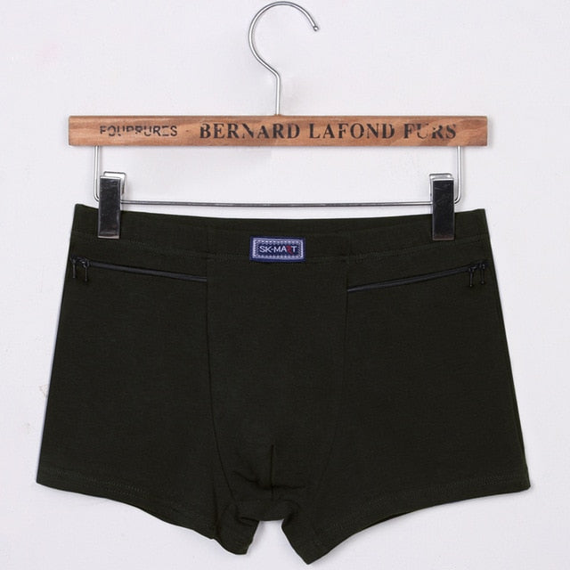 Bóxers transpirables con bolsillos con cremallera doble