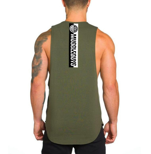 No Pain No Gain Back Line Printed Tank Top