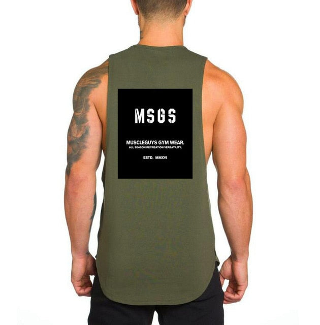 No Pain No Gain Back Line Printed Tank Top