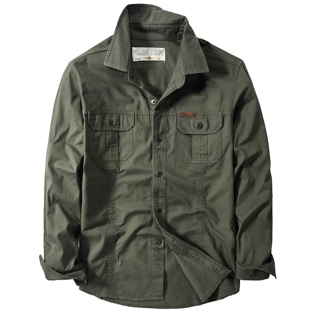 Chemise ample en coton uni