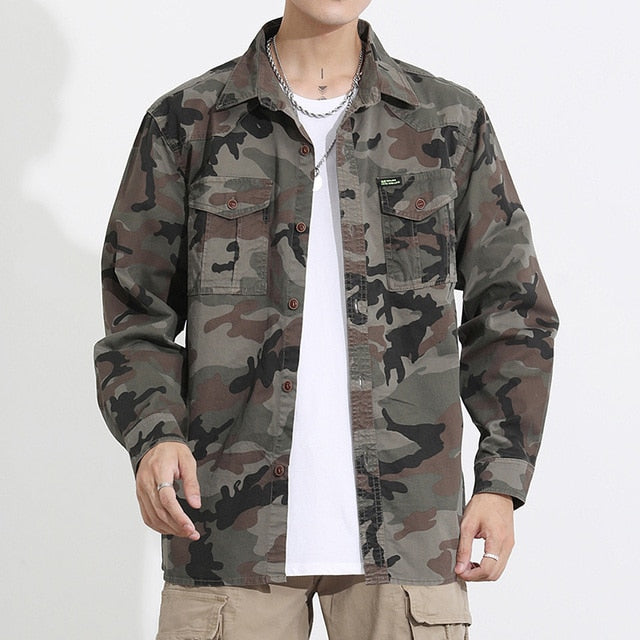 Practical Camouflage Fit Pocket Shirt