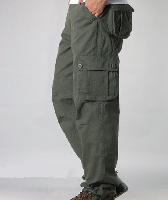 Free Style Cargo Multi Pocket Solid Color Man's Pants