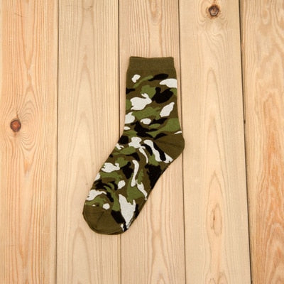 Colourful Camouflage Art Print Men Socks