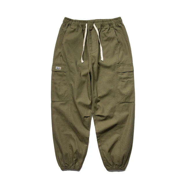 Casual Solid Cargo Jogger Pants