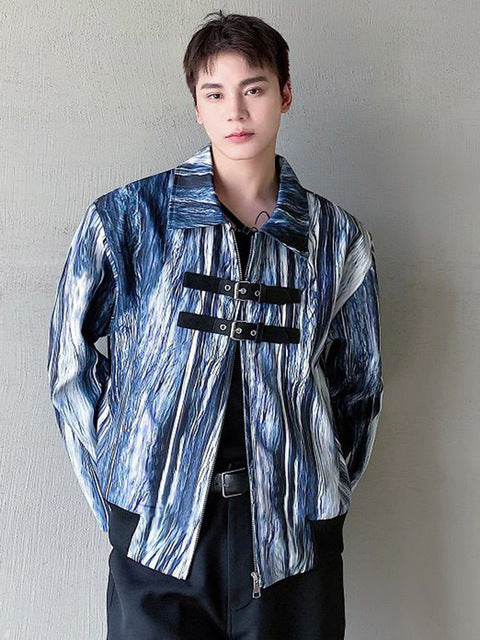 Marble Blue Two Strap Jacket