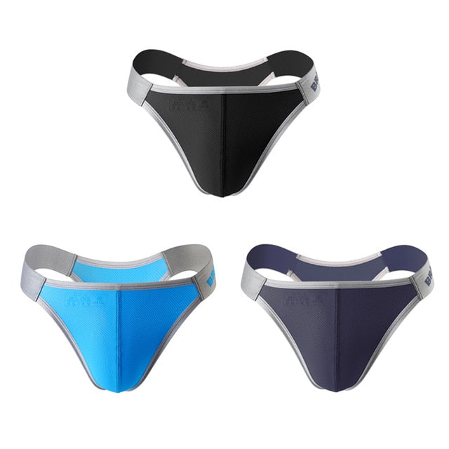 3-in-1 Nylon Spandex Briefs Underwear