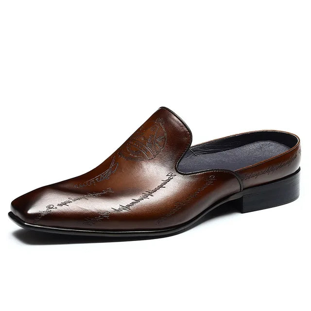 Pigskin Genuine Leather Mules Shoes