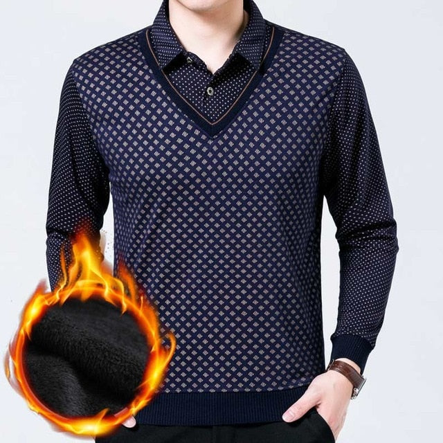 Sweater Combination Style Long-Sleeved Shirts