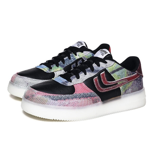 Microfiber Paint Gradient Decorated Sneaker