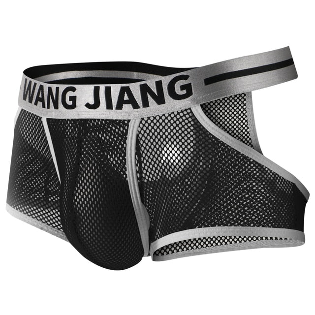 Sexy Transparent Hollow Out Boxer