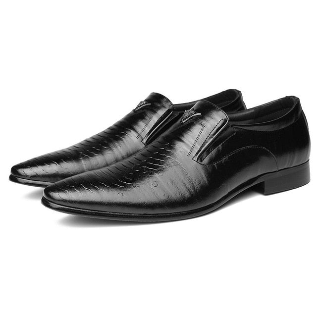 Subtle Snake Skin Patterned Loafers