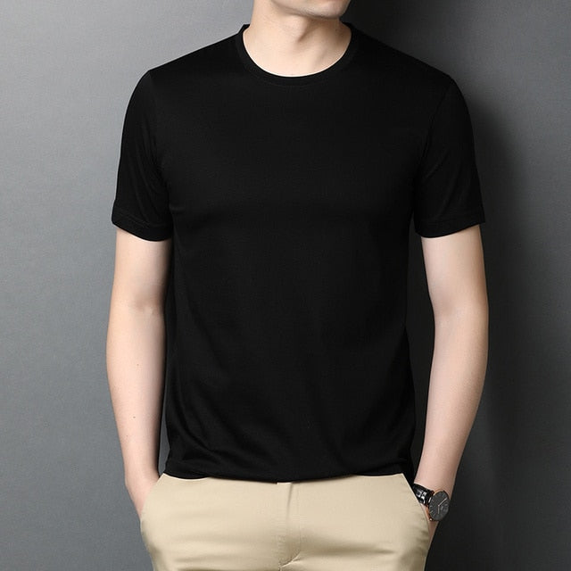 Solid Smooth Cotton T-Shirt