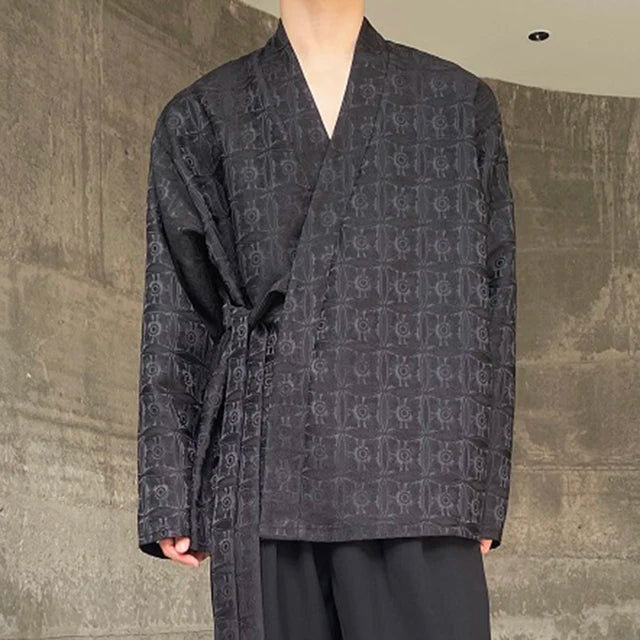 Solid Vintage Chinese Style Plaid Shirt