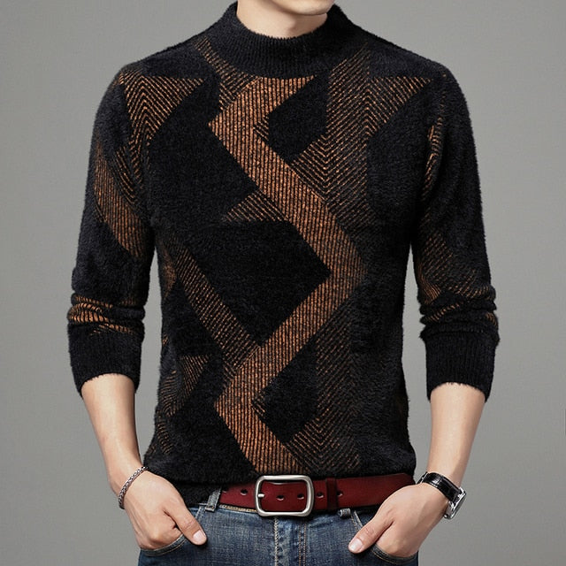 Luxury Knitted Abstract Adorn Sweater