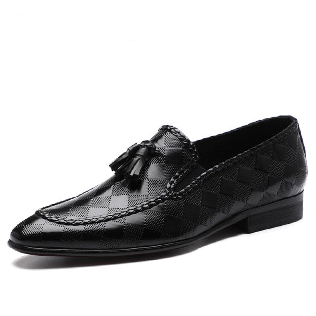 Formal Dress Style Bullock Tassel Genuine Leather Men Shoes