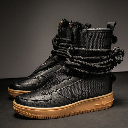 Sneaker décontracté à la cheville en dentelle pour hommes