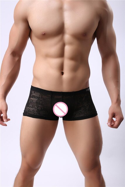 See Through Lace Low Waist Boxer