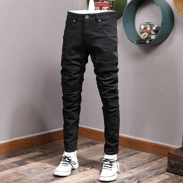 Camouflage Pattern Slim Fit Jeans