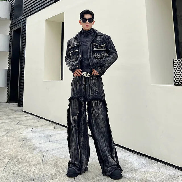 Fashion Dyed Painted Denim Set