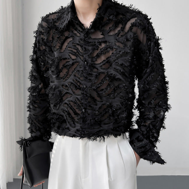 Vintage Thin Fur Lace Shirt