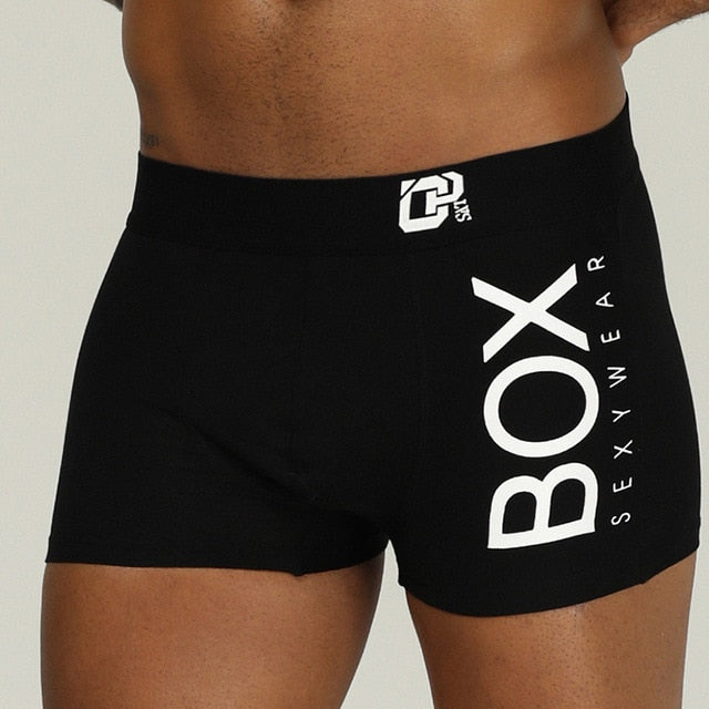 Side Box Printed Solid Soft Men's Boxer