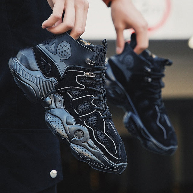 Mix Color Bright Trend High Top Casual Lace Up Men Sneaker