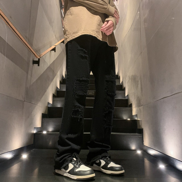 Broken White Ripped Baggy Jeans