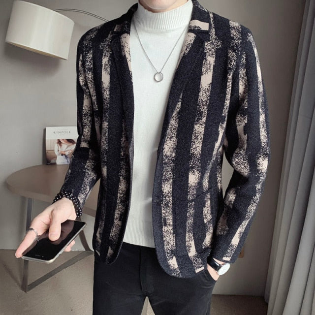 Blazer d'hiver New Social Club à rayures