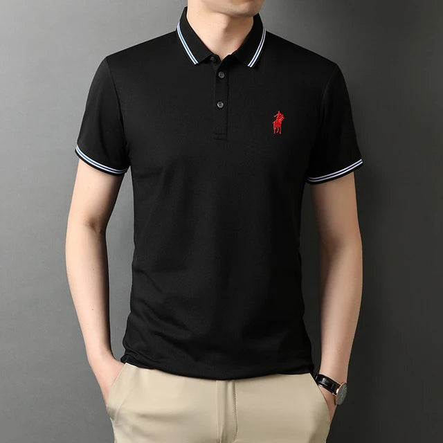 Embroidery Logo Solid Color Polo Shirt