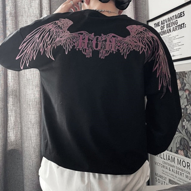 Back Wings Printed Cotton Polyester Sweatshirt