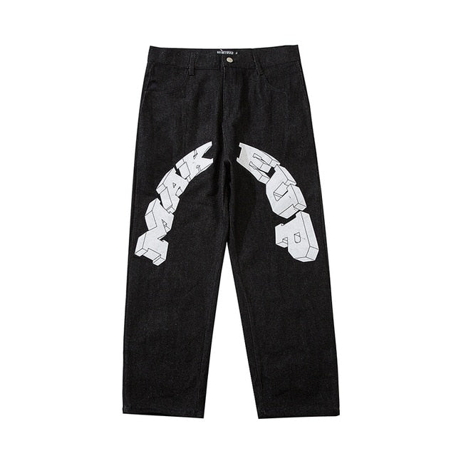 Jeans sueltos estilo bordado de estrellas