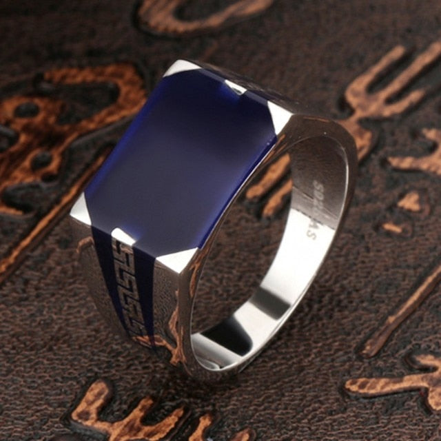 Pure S925 Silver Lines Decorated Fashion Ring