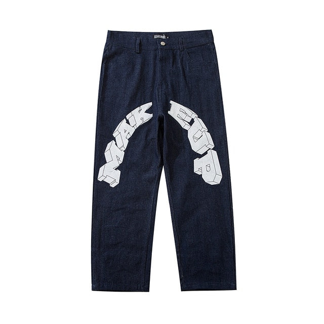 Broken Heart Hologram Loose Jeans