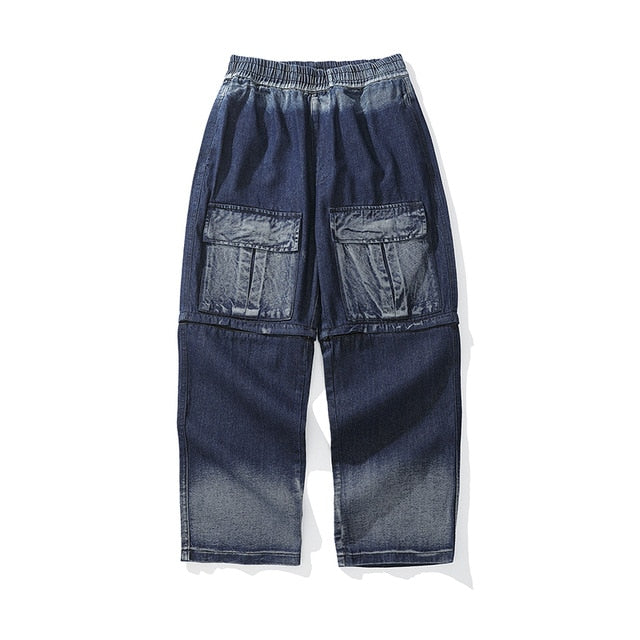 Baggy Two Way Men Zippered Cargo Jeans