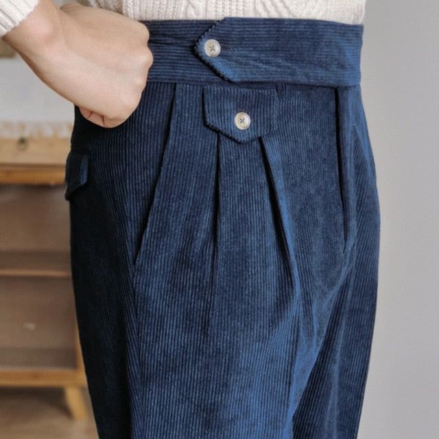 Pantalón Pana Choco Side Deco