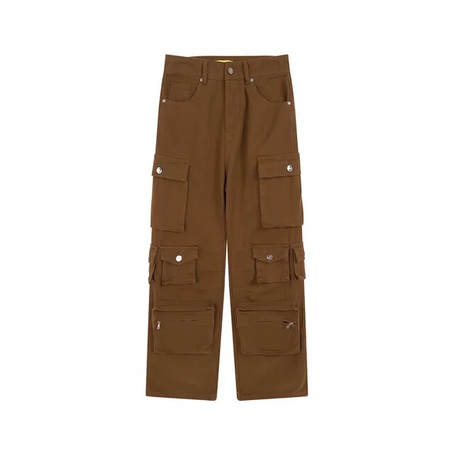 Washed Safari Style Cargo Pants