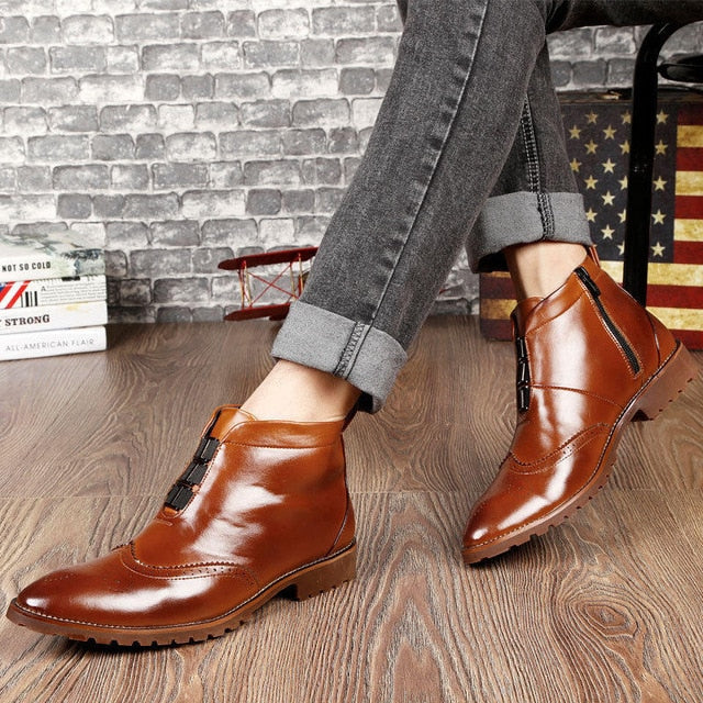 Bottines pour hommes de style décontracté à bout pointu