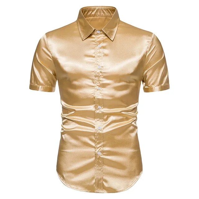 Solid Satin Luxury Dress Shirt