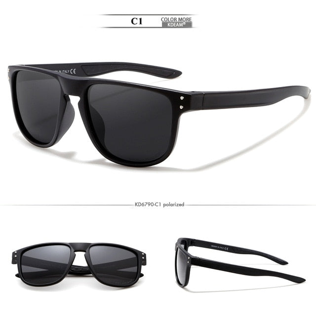 Square Lightweight Polarized Casual Simple Style Men Sunglasses