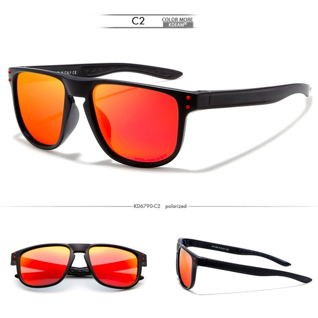 Square Lightweight Polarized Casual Simple Style Men Sunglasses